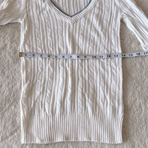 Arizona Jeans knit sweater gray and white size large - Picture 8 of 15